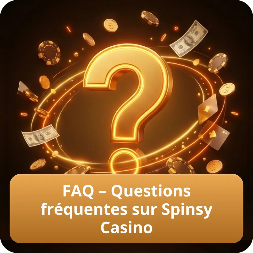 FAQ – questions fréquentes sur les bonus Spinsy